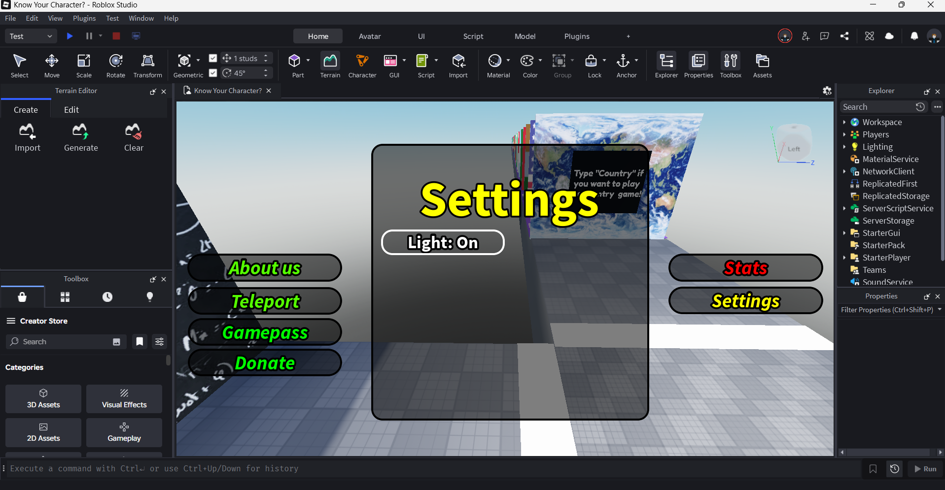 Roblox user interface development
